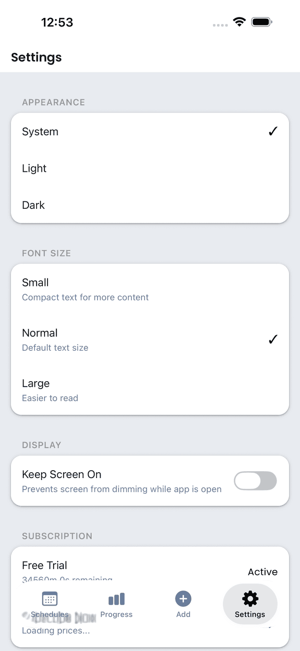 Custom breaks settings