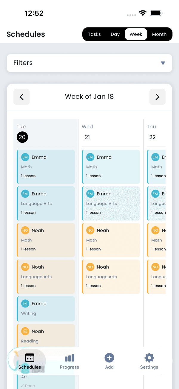Student color selection